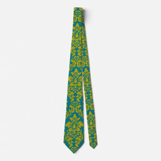 Limoen Damask Stropdas (Voorkant)