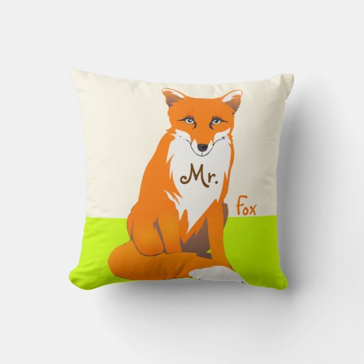 Limoen de heer Fox Pillow Kussen (Voorkant)