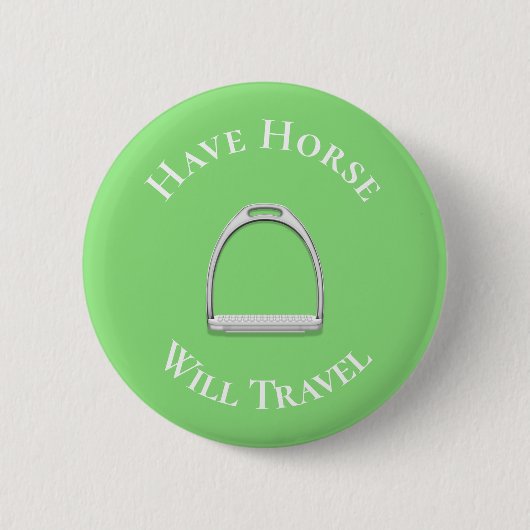 limoen "Do Horse Will Travel" Ronde Button 5,7 Cm (Voorkant)