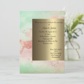 Limoen en aardkleuren trouwuitnodiging nieuwe desi kaart (Staand voorkant)