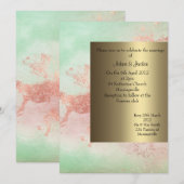 Limoen en aardkleuren trouwuitnodiging nieuwe desi kaart (Voorkant / Achterkant)