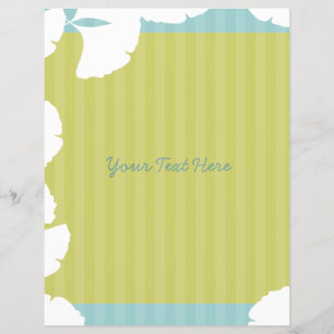 Limoen en Aqua Blue White Gingko Leaves Flyer