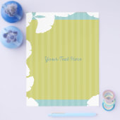 Limoen en Aqua Blue White Gingko Leaves Flyer (Enkel)