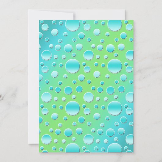 Limoen en Aqua Polka Dot Bat Mitzvah Uitnodiging (Achterkant)