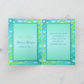 Limoen en Aqua Polka Dot bedankkaart (Binnen)