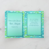 Limoen en Aqua Polka Dot bedankkaart met foto (Binnen)