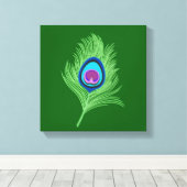 Limoen en blauwe voetdop op Emerald Green Canvas Afdruk (Insitu (Houten vloer))