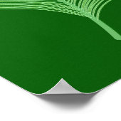 Limoen en blauwe voetdop op Emerald Green Poster (Hoek)