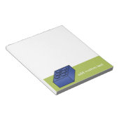 Limoen en Blauwe Zwarte Speelgoed Aangepaste tekst Notitieblok (Schuin)