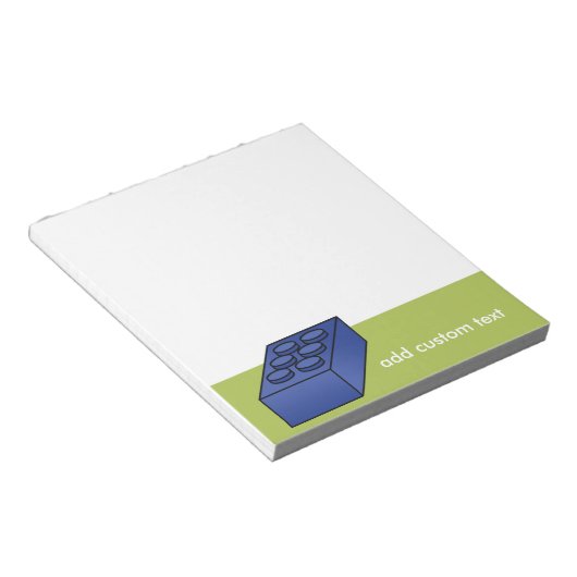 Limoen en Blauwe Zwarte Speelgoed Aangepaste tekst Notitieblok (Schuin)