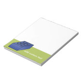 Limoen en Blauwe Zwarte Speelgoed Aangepaste tekst Notitieblok (Linkerzijde)