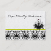 Limoen en Damask Mode Diva Visitekaartje (Achterkant)