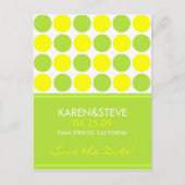 Limoen en Geel Bewaar de datums Aankondigingskaart (Voorkant)