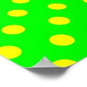 Limoen- en gele pokadots poster (Hoek)