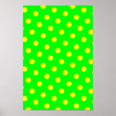 Limoen- en gele pokadots poster (Voorkant)