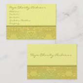 Limoen en Gold Damask Floral - Visitekaartje (Voorkant / Achterkant)