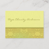 Limoen en Gold Damask Floral - Visitekaartje (Achterkant)