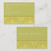 Limoen en Gold Damask Floral - Visitekaartje (Voorkant / Achterkant)