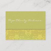 Limoen en Gold Damask Floral - Visitekaartje (Achterkant)