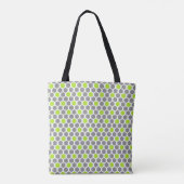 Limoen- en grijze hexagon patroon tote bag (Achterkant)