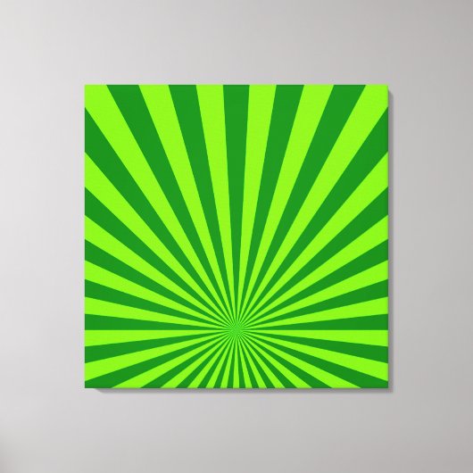 Limoen en Groene Funky Abstracte Kunst Verpakt Can Canvas Afdruk (Voorkant)