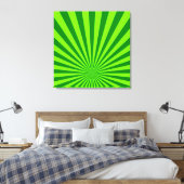 Limoen en Groene Funky Abstracte Kunst Verpakt Can Canvas Afdruk (Insitu (Slaapkamer))