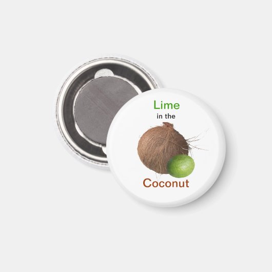 Limoen en kokosnoot magneet (Voorkant / Achterkant)