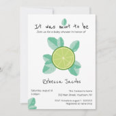 Limoen en munt Baby shower Uitnodiging (Voorkant)