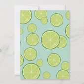 Limoen en munt Baby shower Uitnodiging (Achterkant)