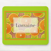Limoen- en Oranje fruitslices Mousepad Muismat (Voorkant)