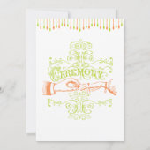 Limoen en Oranje moderne  Typografie Kaart (Achterkant)