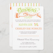 Limoen en Oranje moderne  Typografie Kaart (Voorkant / Achterkant)