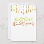 Limoen en Oranje moderne  Typografie Kaart (Achterkant)