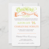 Limoen en Oranje moderne  Typografie Kaart (Voorkant)