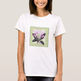 Limoen en Paarse Cattleya Orchidee Botanisch T-Shi T-shirt