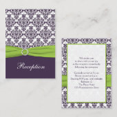 Limoen en Paarse Damask Enclosure Kaart (Voorkant / Achterkant)