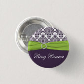 Limoen en Paarse damesrootdrager - Klein Ronde Button 3,2 Cm (Voorkant /achterkant)