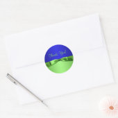 Limoen en Royal Blue Dank u Sticker (Envelop)