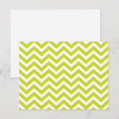 Limoen- en White Chevron Design Briefkaart (Voorkant / Achterkant)