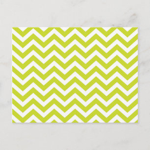 Limoen- en White Chevron Design Briefkaart