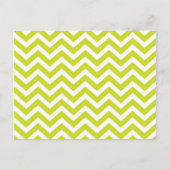 Limoen- en White Chevron Design Briefkaart (Voorkant)
