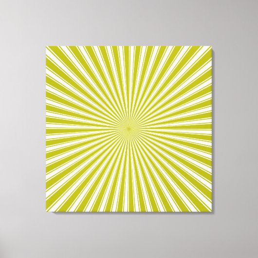 Limoen en White Funky Abstract Art Wrapped Canvas (Voorkant)