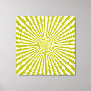 Limoen en White Funky Abstract Art Wrapped Canvas