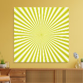 Limoen en White Funky Abstract Art Wrapped Canvas Afdruk (Insitu (Woonkamer))