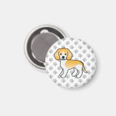 Limoen En Witte Beagle Schattige Cartoon Hond Magneet (Voorkant / Achterkant)