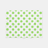 Limoen- en witte haarpunten fleece deken (Voorkant (Horizontaal))