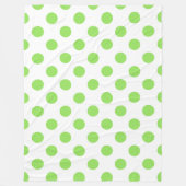 Limoen- en witte haarpunten fleece deken (Voorkant)