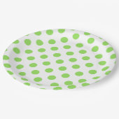 Limoen- en witte haarpunten papieren bordje (Gekanteld)