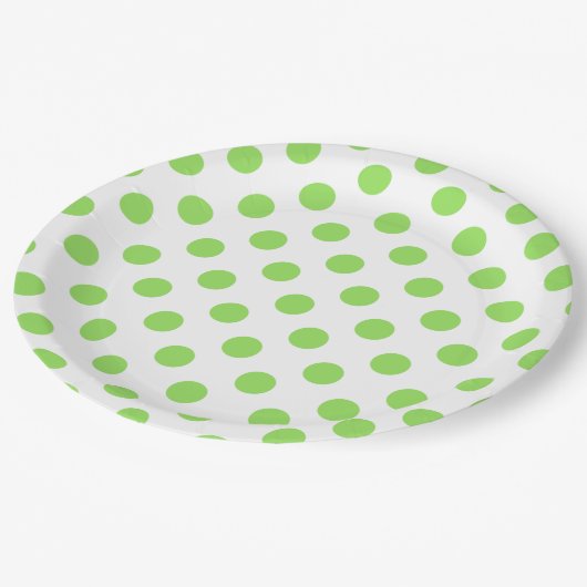 Limoen- en witte haarpunten papieren bordje (Gekanteld)