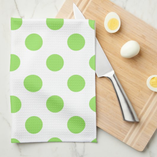 Limoen- en witte haarpunten theedoek (Quarter Fold)